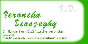 veronika dioszeghy business card